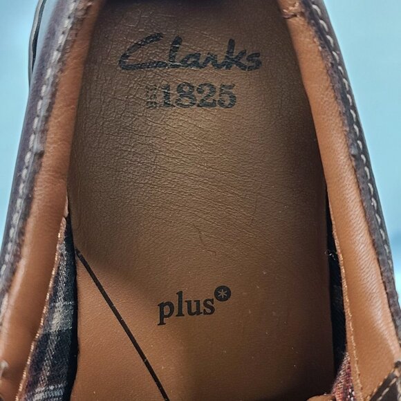 Clarks Stratton Way Brown Leather Oxfords Mens Shoes Size 8M - Picture 11 of 11